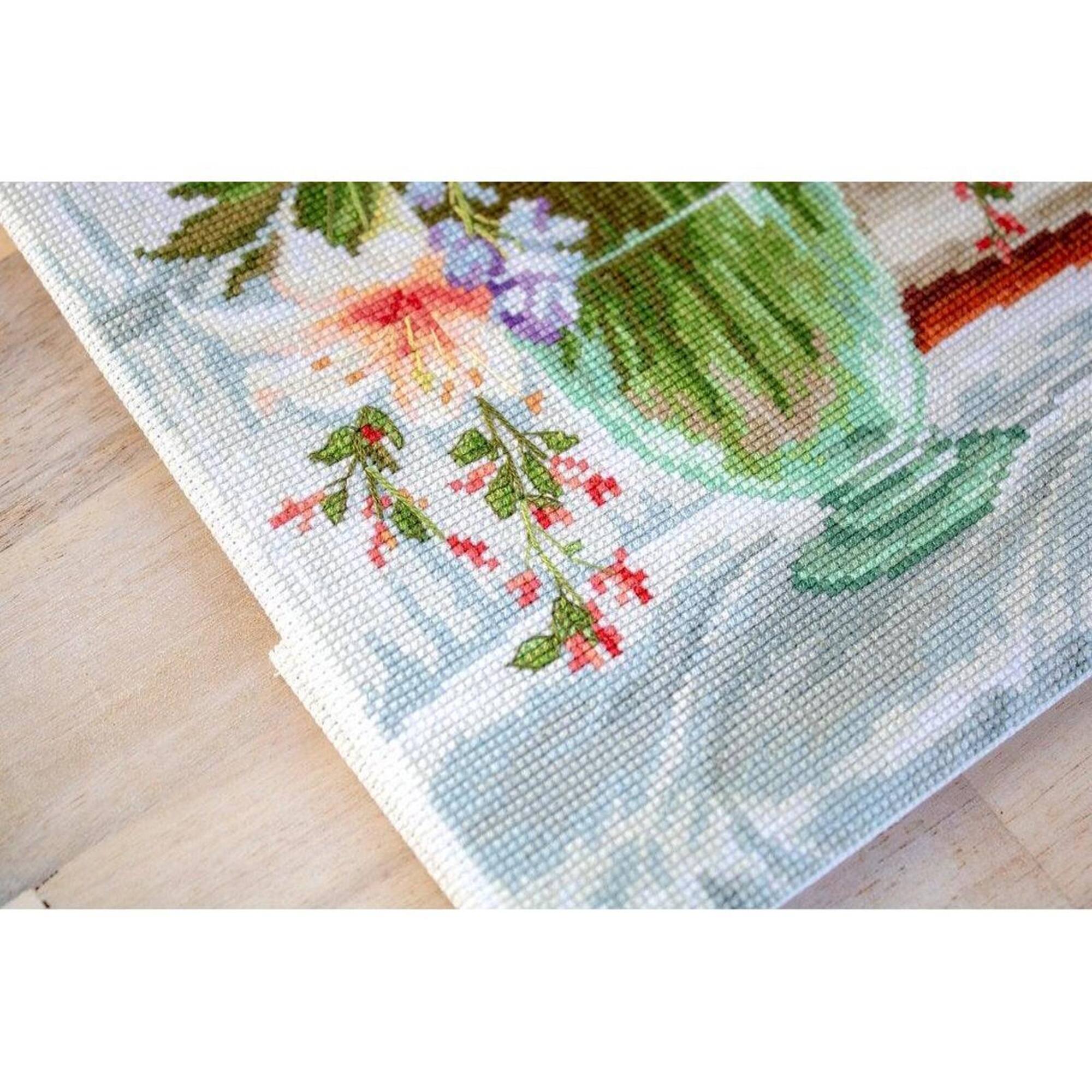 Luca-s Flowers At The Window Counted Cross Stitch Kit